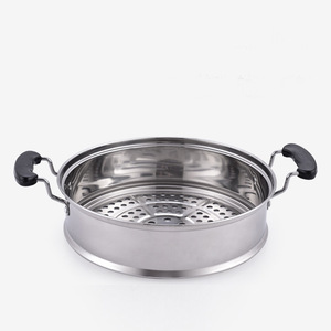 Vaporera de acero inoxidable de 24 cm de doble capa con asas para cocinar alimentos - Product Image 2
