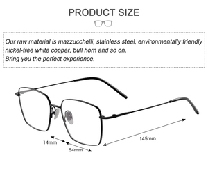 Phong Cách Siêu Ánh Sáng Vuông Nửa Titan Kính Khung Biểu Tượng Tùy Chỉnh Dịch Vụ In Ấn <span class=keywords><strong>B</strong></span>án Titan Kính Khung Pinhui Mô Hình - Product Image 3