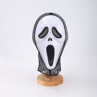 Masque d'Halloween Ghost Screaming, Masque de Grim Reaper blanc pour Cosplay, Fête costumée et Décoration de festival effrayant