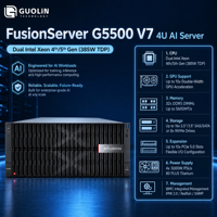 FusionServer G5500 V7 4U AI Server 10x Dual-Width GPU Unit Komputasi Berkinerja Tinggi untuk Pelatihan LLM Server Pembelajaran Mendalam