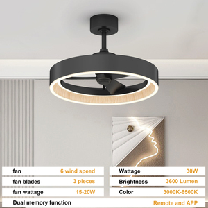Reversible <b>Ceiling</b> <b>Fan</b> with Light 6 Speed Pure Copper Motor Summer Winter Mode Dual Memory <b>Remote</b> <b>Control</b> for Living Room - Product Image 5