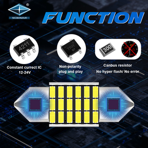 C5W <span class=keywords><strong>LED</strong></span> voiture <span class=keywords><strong>ampoule</strong></span> 6SMD 3014 31mm 36mm 39mm 41mm <span class=keywords><strong>LED</strong></span> dôme lumières intérieur lampe de lecture voiture lumière accessoires - Product Image 3