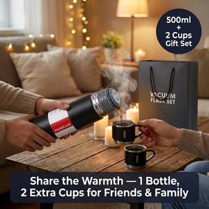 Popular Business 500ml Gift Box Set Portable Business <strong>Cup</strong> Stainless Steel Thermos <strong>Cup</strong> <strong>One</strong> <strong>Cup</strong> Flasks Water Bottle With 3 Lids - Product Image 6