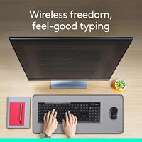 Teclado Inalámbrico K270 para Windows, 2.4 GHz, Tamaño Completo, con Teclado Numérico y 8 Teclas Multimedia