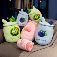 China Groothandel Creatieve Dierlijke Melk Thee Boba Pluche Bubble Thee Pluche Kussen Cartoon Melk Boba Pluche Zacht Speelgoed