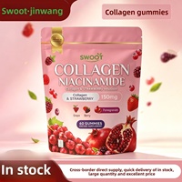 SWOOT Gummies fonctionnels au collagène personnalisés, Vitamine C, Nicotinamide, Supplément quotidien de fruits et légumes pour la densité osseuse chez la femme, 60 unités