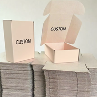 Chapeau d'emballage en carton d'abonnement personnalisé rose imprimé personnalisé en gros boîtes postales personnalisées cosmétiques