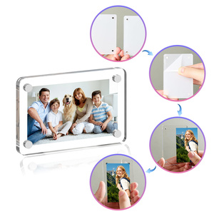 Cadre <span class=keywords><strong>photo</strong></span> magnétique en acrylique N52 pour réfrigérateur, souvenir personnalisé imprimé UV étanche pour la décoration intérieure et les cadeaux promotionnels - Product Image 3