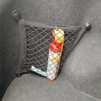 Sac de rangement en filet PP noir 20x35cm pour coffre de voiture et dossier de siège de SUV avec support adhésif, sac de chargement suspendu