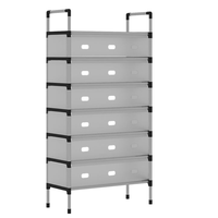 Grand Organisateur de Chaussures Portable en Plastique Durable au Design Moderne, Gain de Place, Meuble de Salon