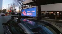 Araba üst Led reklam panosu taksi p2.96 dijital ekran taksi üst reklam çatı