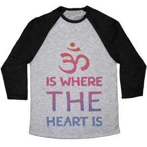 Camiseta de béisbol unisex Tri-Blend de Om Is Where the Heart Is - Product Image 1