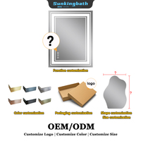 European Design Smart Bathroom Wall Mount Mirror Intelligent Touch Screen Led Makeup Mirror Smart Bathroom Mirror with Led Light