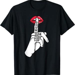 T-shirt d'été décontracté classique avec slogan amusant SHUT up <span class=keywords><strong>FUH</strong></span> CUP Graphic Top - Product Image 1