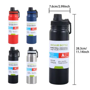 25oz Hydro Sport Bottle Double Wall Insulated Vacuum Flask bottiglia d'acqua portatile in acciaio inossidabile Tumbler Bubble Tea Tumbler