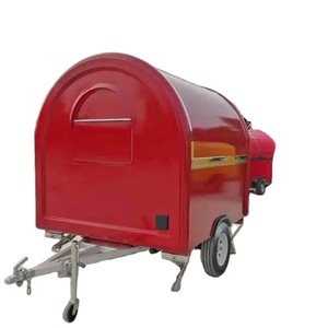 Remorque alimentaire remorquable en acier inoxydable, camion de restauration rapide mobile, chariot de vente ambulante <span class=keywords><strong>pour</strong></span> glaces, hot-dogs, frites et snacks, <span class=keywords><strong>kiosque</strong></span> de restauration de rue - Product Image 1