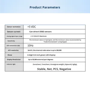 Instrumento de Visualización de Pesaje Transcell TI-500E Digital con Precisión del 0.5% y 1.5kN, Actuador Electrónico de 5VDC - Product Image 4