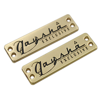 Offre Spéciale Matériel Métal Plaque Logo Sacs Accessoires Coudre Sur Mesure En Métal Lettre Logo Étiquette Pour Les vêtements