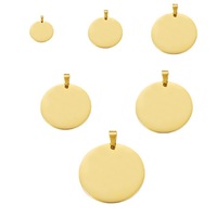 Personnalisation d'usine, pendentif en acier inoxydable poli miroir, étiquette vide pour animaux de compagnie, cœur rond, bijoux en gros