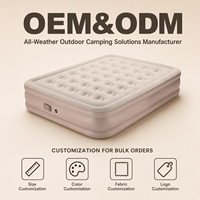 Matelas pneumatique automatique d'extérieur avec couverture double floquée épaissie, alimentation USB, design moderne, portable pour le camping et la maison