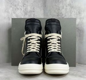 2026 Top Men's Shoes High Top Women's Shoes Black Lace up Designer Luxury Leather Platform Casual Flats - Product Image 1