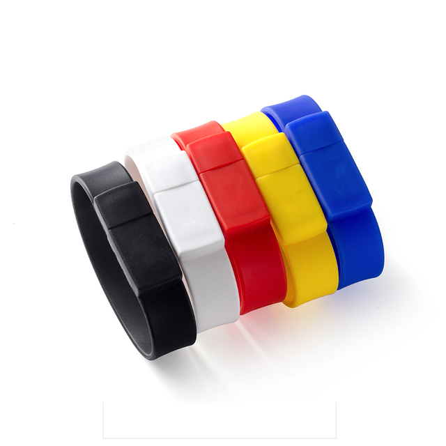 Silicone USB Flash Drive Wristband Stylish and Functional Silicone USB Flash Drive Wristband Fashionable USB Charm Bracelets