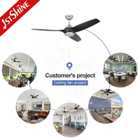 1stshine ventilateur de plafond styles européens muet 3 pales télécommande bldc moderne led ventilateur de plafond pour la maison hôtel