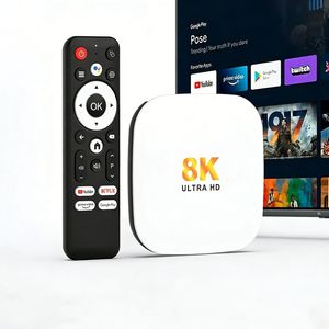 Hutron Android <span class=keywords><strong>TV</strong></span> Box Personalizable OEM ODM STB Procesador de Cuatro Núcleos 4K Streaming WiFi de Doble Banda Versión Global - Product Image 1