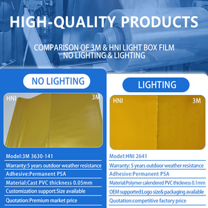 Film de protection pour caissons lumineux, <span class=keywords><strong>vinyle</strong></span> translucide durable pour l'extérieur, pour caissons lumineux LED, lettres en relief et écrans rétroéclairés, alternative au 3M - Product Image 6