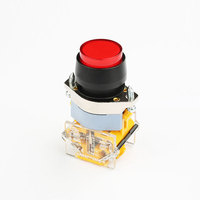 Interruptor de botón pulsador de 22mm a prueba de agua IP67 con luz indicadora para equipo mecánico automático, interruptor de encendido y apagado, botón pulsador