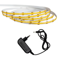 Bande lumineuse LED COB 12V, 320 LED, haute luminosité, flexible, 8 mm, IP20, 5 m, éclairage intérieur pour la maison, la cuisine, les armoires
