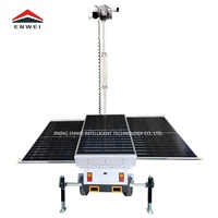 Solar-Anhänger 6m Manueller Teleskopmast 3x400W Solarmodule 4x200Ah Batterien PTZ-Box Cloud/NVR-Speicher Netzunabhängige Mobile Sicherheitslösung