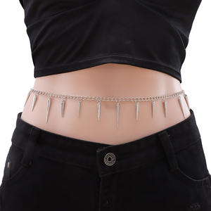 Chaîne de taille en argent tibétain style punk à pointes pour femme, à porter au quotidien - Product Image 2