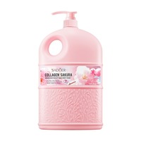 Gel Douche Parfumé Nettoyant en Profondeur au Collagène et à la Fleur de Cerisier, Hydratant, Éclaircissant et Rajeunissant pour le Corps, Marque Privée OEM