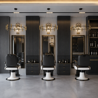 Fauteuil de Barbier Moderne, Chaise de Coiffure Hydraulique pour Salon de Coiffure