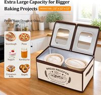 Kotak Pengembang Adonan Roti Ekstra Besar dengan Kontrol Suhu Pemanas 4 Sisi & Timer Digital, Kotak Pemanas Sourdough untuk Memanggang