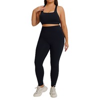 Ensemble 2 pièces de sport respirant et à séchage rapide pour femme, grande taille, idéal pour la course et l'exercice