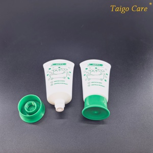Tube cosmétique rond vide en PE de 35 mm de diamètre, 50 ml, vert, avec bouchon à vis mignon pour lotion corporelle, emballage pour soins de la peau - Product Image 5