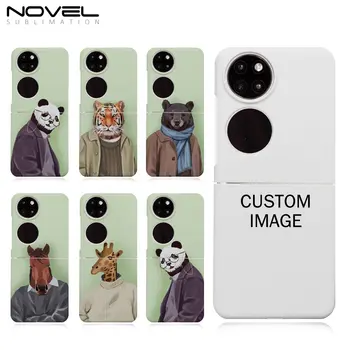 Luxury Foldable 3D Coating Case for Huawei P50 Pocket Sublimation Blank Filp Phone Cases Folding Phone Cover for Film Printing