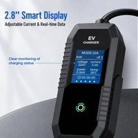 Stasiun Pengisian Daya EV Tipe 2 dengan Layar 2,8 inci, Kabel yang Dapat Disesuaikan, 3,5kw 16A Pengisi Daya Mobil Listrik EV