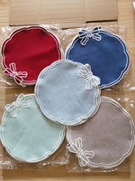 Chemin de table brodé à nœuds le plus vendu, Tapis thermique en tissu haut de gamme, Napperon de table floral de luxe léger pour hôtel, Vente en gros