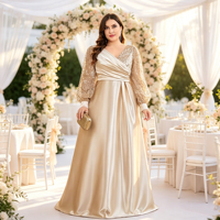 Robe de Soirée Maxi Luxe à Manches Longues Pailletée IMPEREA Plus 2024 pour Femme, Robe de Bal de Fête, Vestido de Fiesta Largo y Elegante