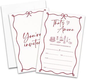 Invitaciones de Compromiso That's Amore con Sobres, Juego de Invitaciones Listo para Boda, Tarjetas para Despedida de Soltera - Product Image 1