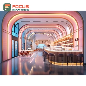 Exhibidor de Café Integrado, Estante para Productos de Venta al por Menor, Acabado en Nogal, Exhibidor para Tiendas - Product Image 5