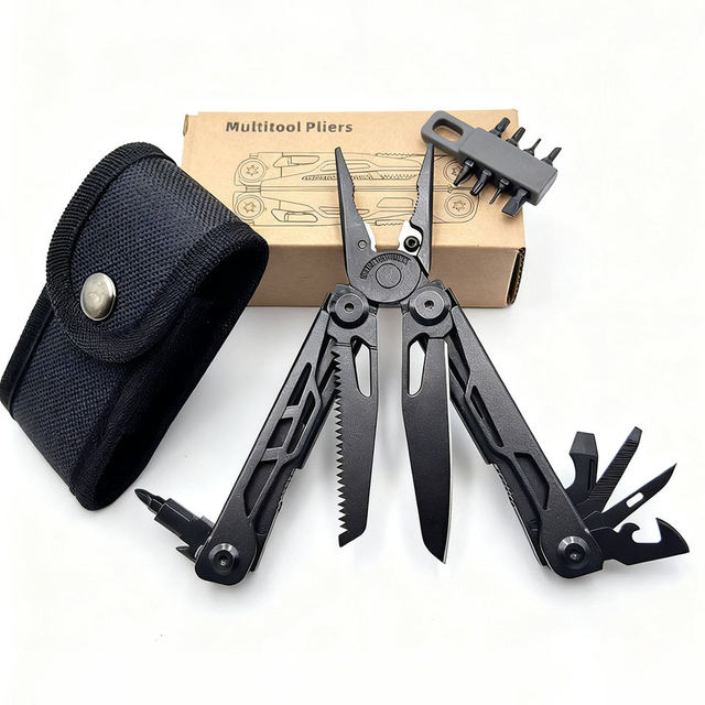 Camping 22 in 1 Stainless Steel Industrial Grade Multitool Pliers Crimping Circlip Functions Fishing OEM Folding Bottle Opener