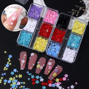 Nail Art <span class=keywords><strong>Fleur</strong></span> Perle Perle Conception Kawaii 3D <span class=keywords><strong>Manucure</strong></span> Ornements Acrylique Fleurs Lumière Changement de Température Nail Art Décoration - Product Image 4