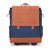 Wheels up Sac à dos à roulettes pour ordinateur portable Sac à dos marine résistant à l'eau pour femmes hommes Sac de voyage convertible