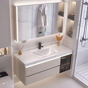 ตู้ห้องน้ำพร้อมอ่างเซรามิก สีนมกาแฟ แบบชิ้นเดียว สำหรับใช้ในบ้าน - Product Image 1