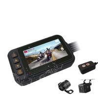 Caméra de tableau de bord pour moto étanche 720P à double objectif 3 pouces, double objectif amélioré pour véhicules électriques.