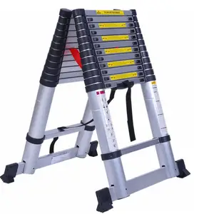 Factory Supply Aluminum Double Side Telescopic Ladder 8m 6m